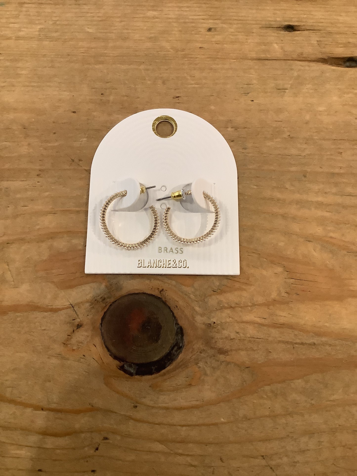 Blanche & Co. Pearl Hoops