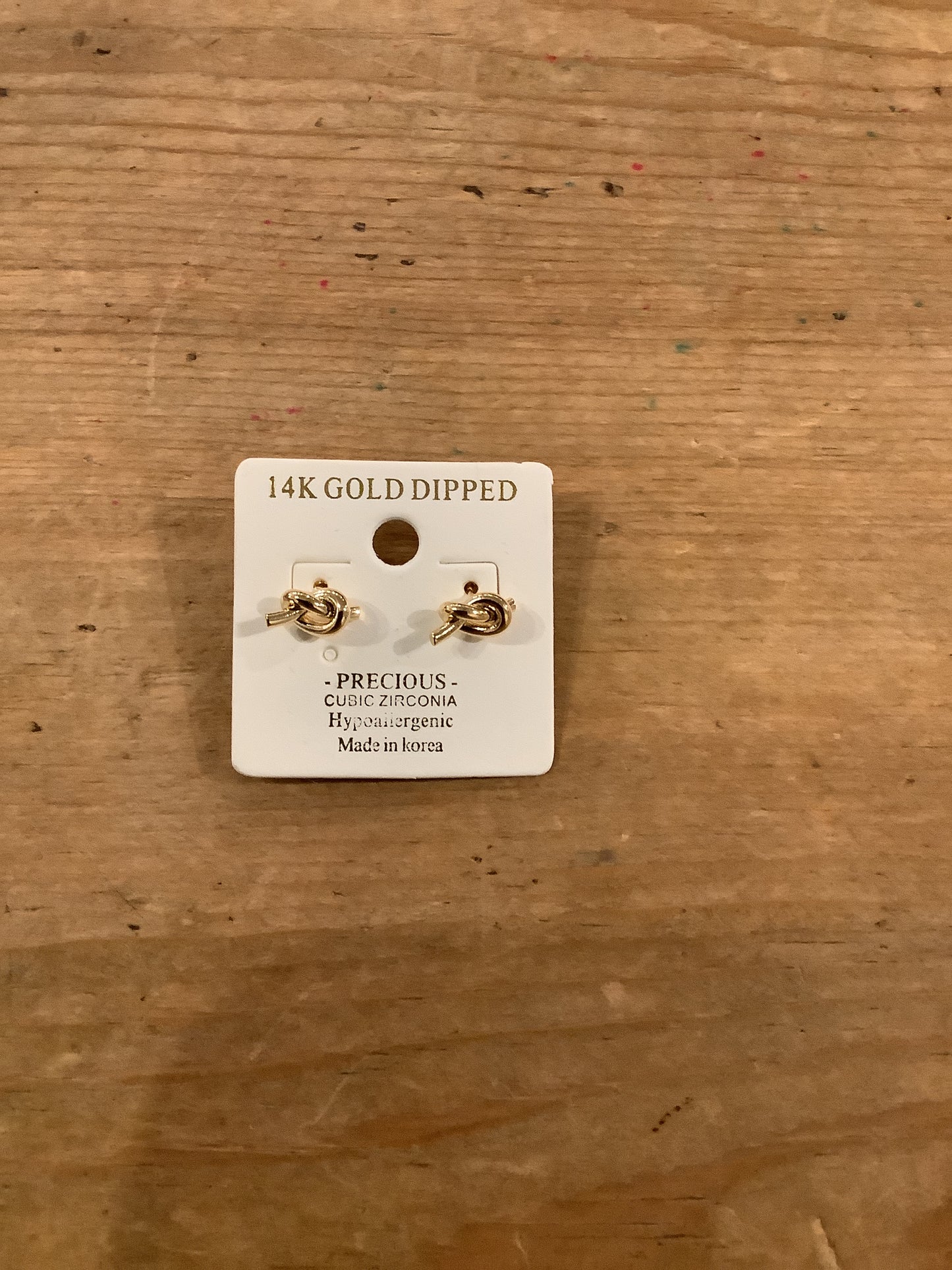 14K Gold Dipped Knot Earring