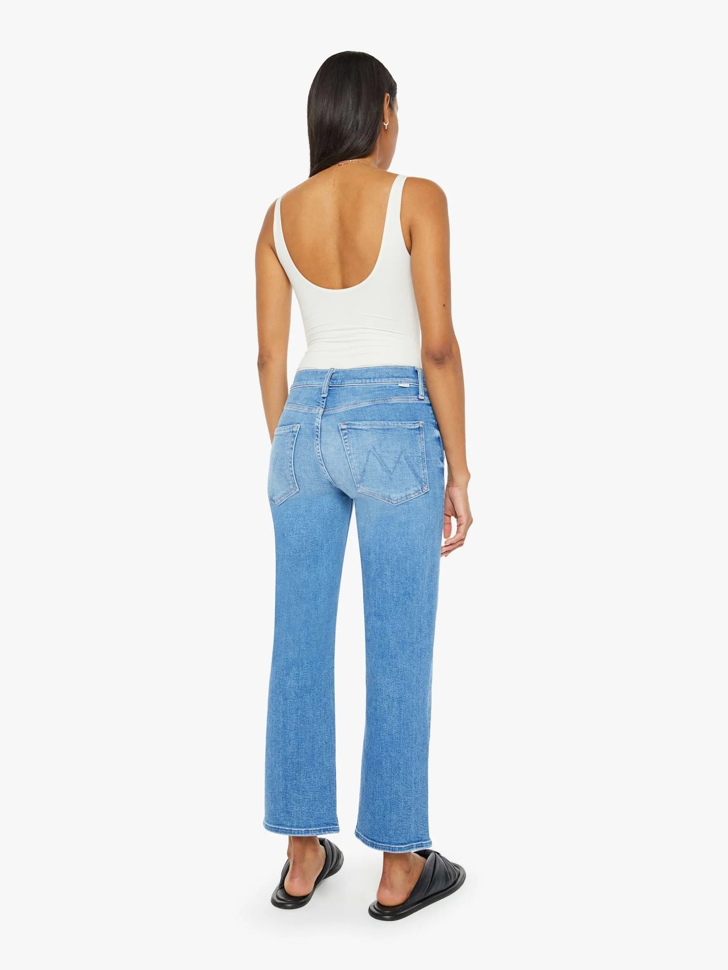 Mother Midrise Rambler Zip Ankle Jean
