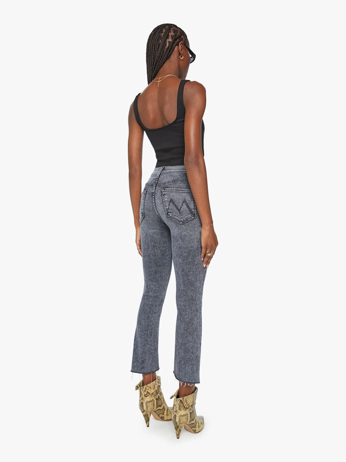 Mother Insider Crop Step Fray