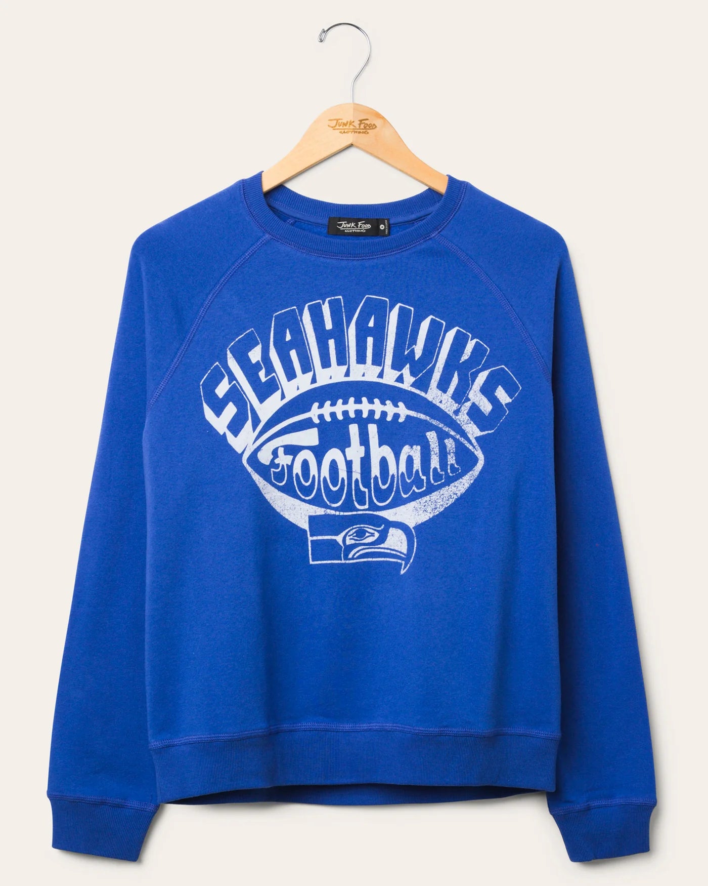 Junk Food Women's Seahawks Raglan Crew Fleece