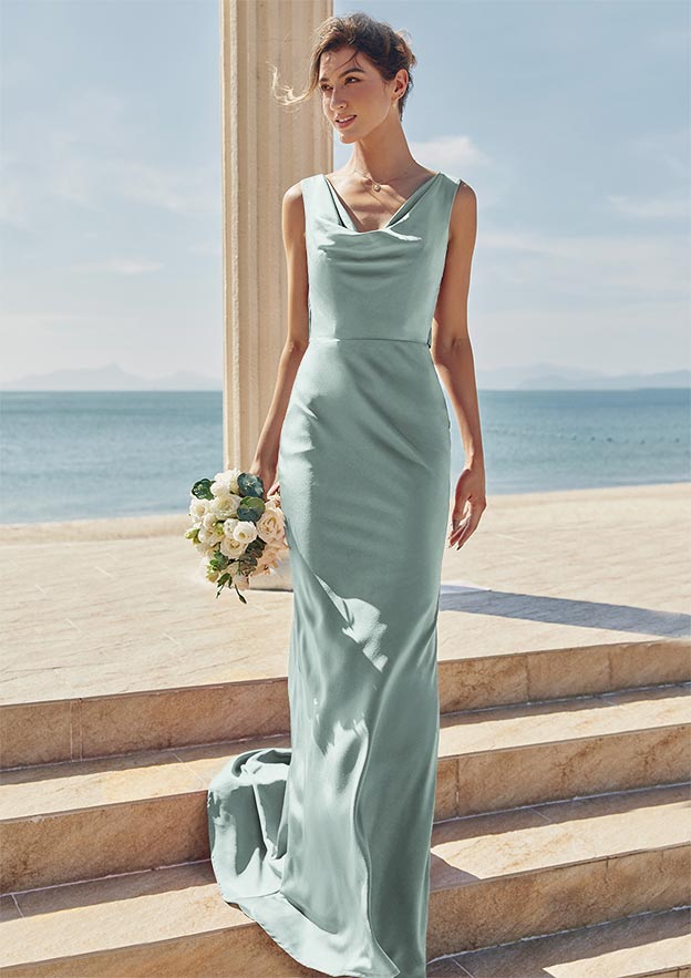 Stacees Cowl Neck Satin Dress size 12