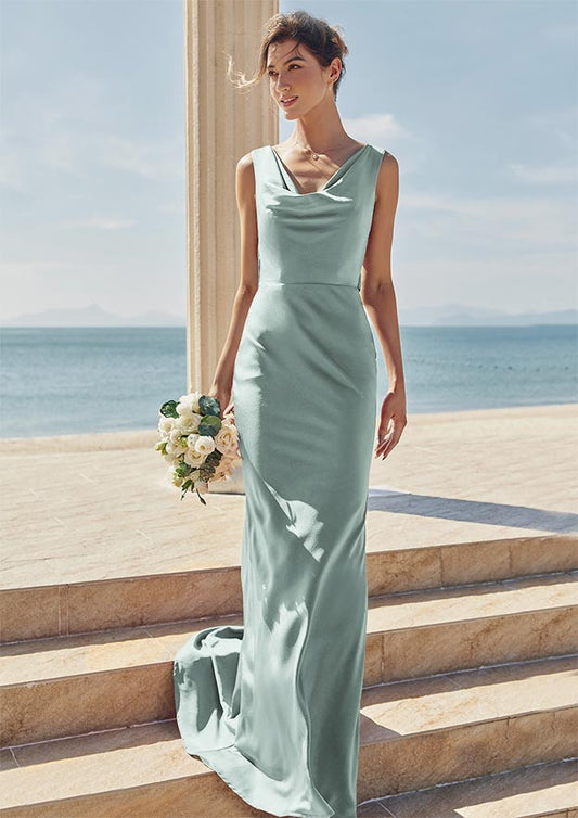Stacees Cowl Neck Satin Dress size 12