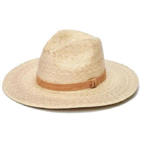 Palm Straw Flat Brim Hat