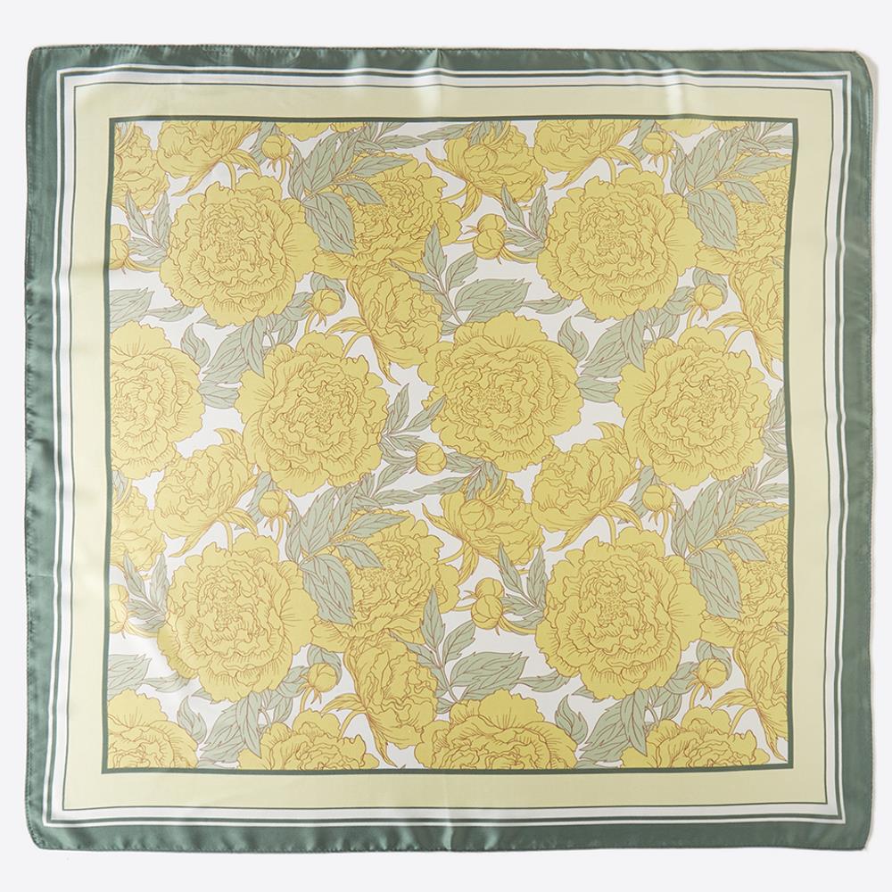 Silky Flower Neck Scarf