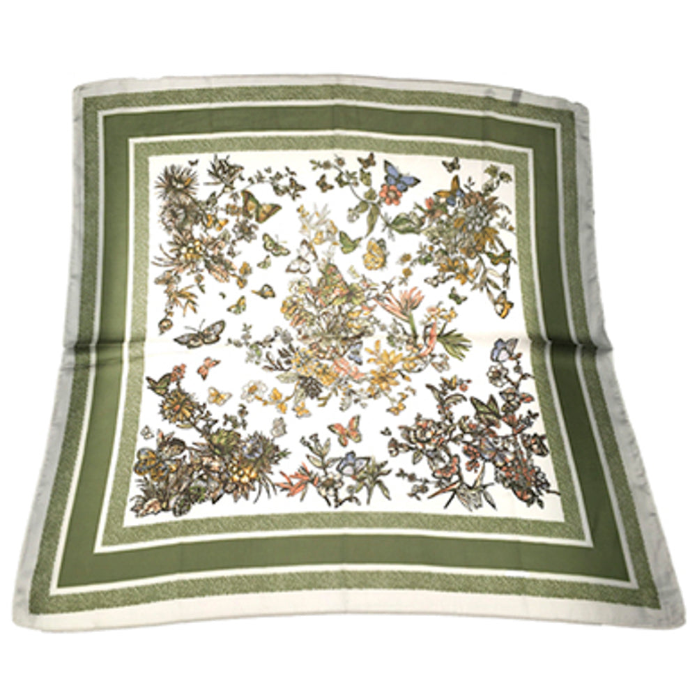 Satin floral neck bandana
