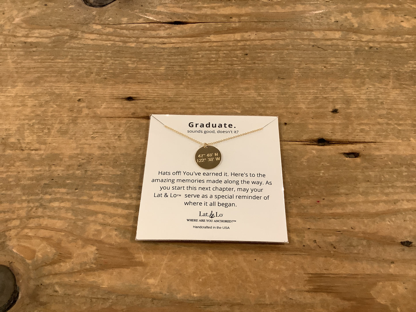 Graduate gift charm necklace