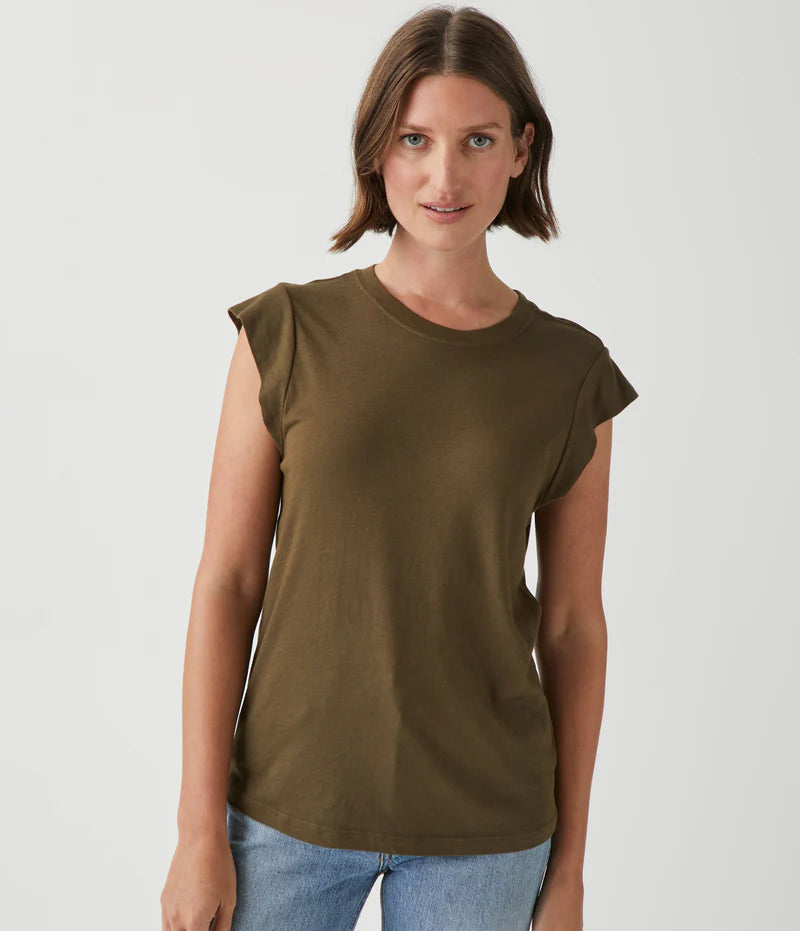 Michael Stars Joey power shoulder tee 3970