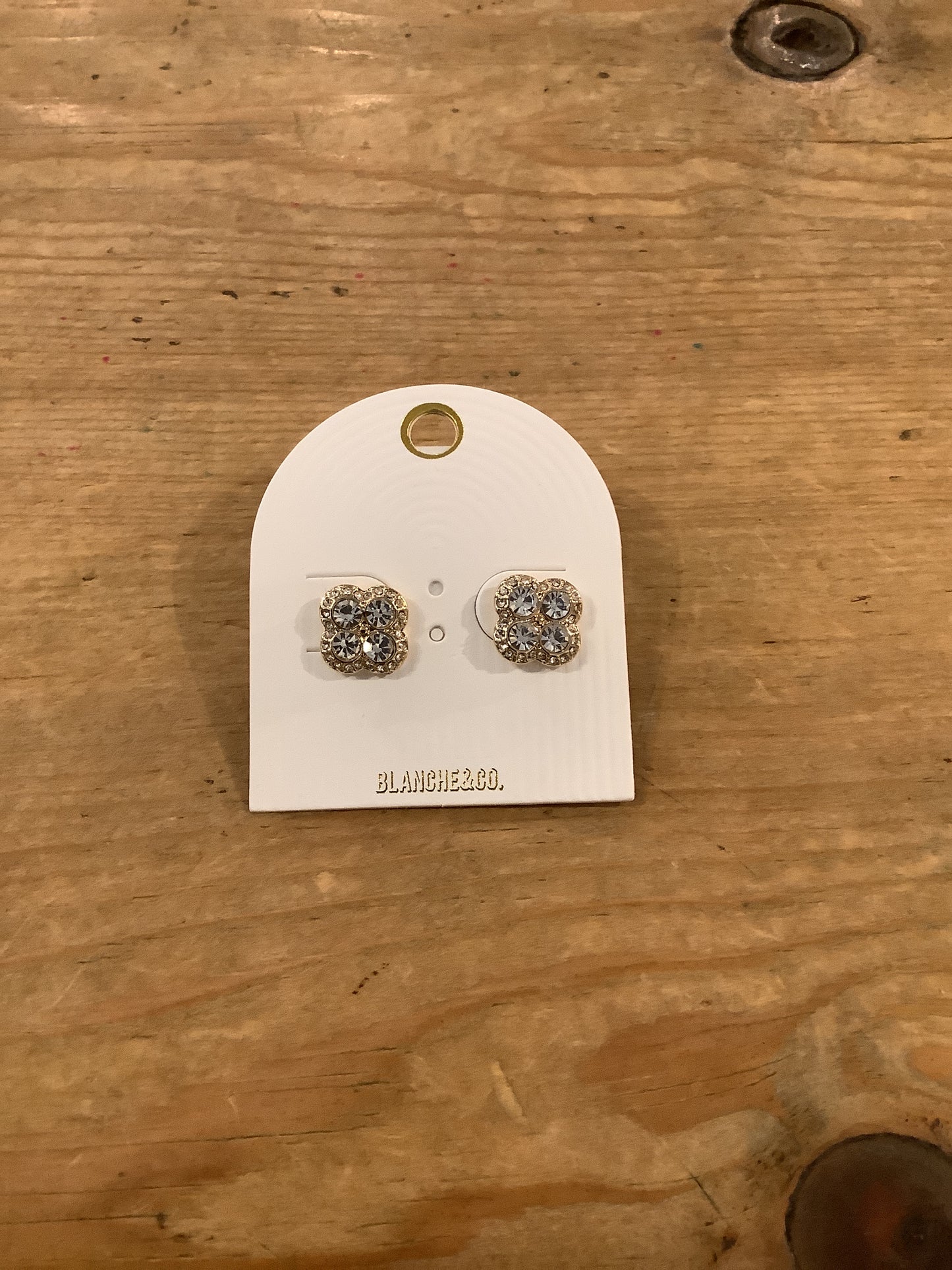 Blanche & Co. Floral Cubic Earring