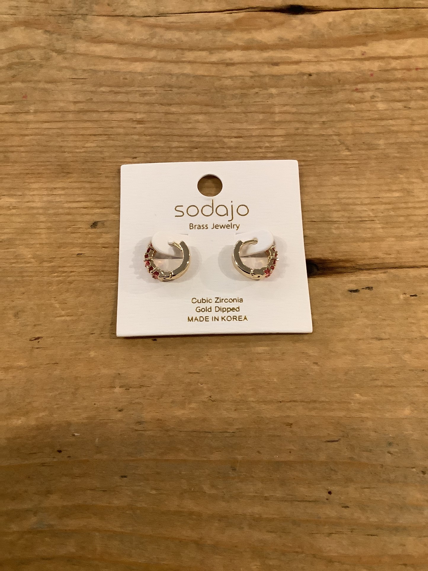 Sodajo Mini Jewel Hoop Earring