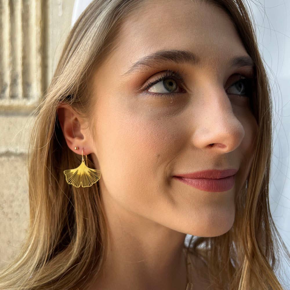 Amano Ginkgo Leaf Earrings 23GK