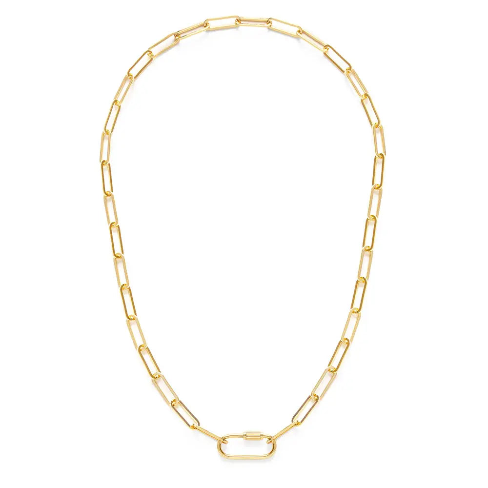Amano Paperclip Carabiner Chain Necklace
