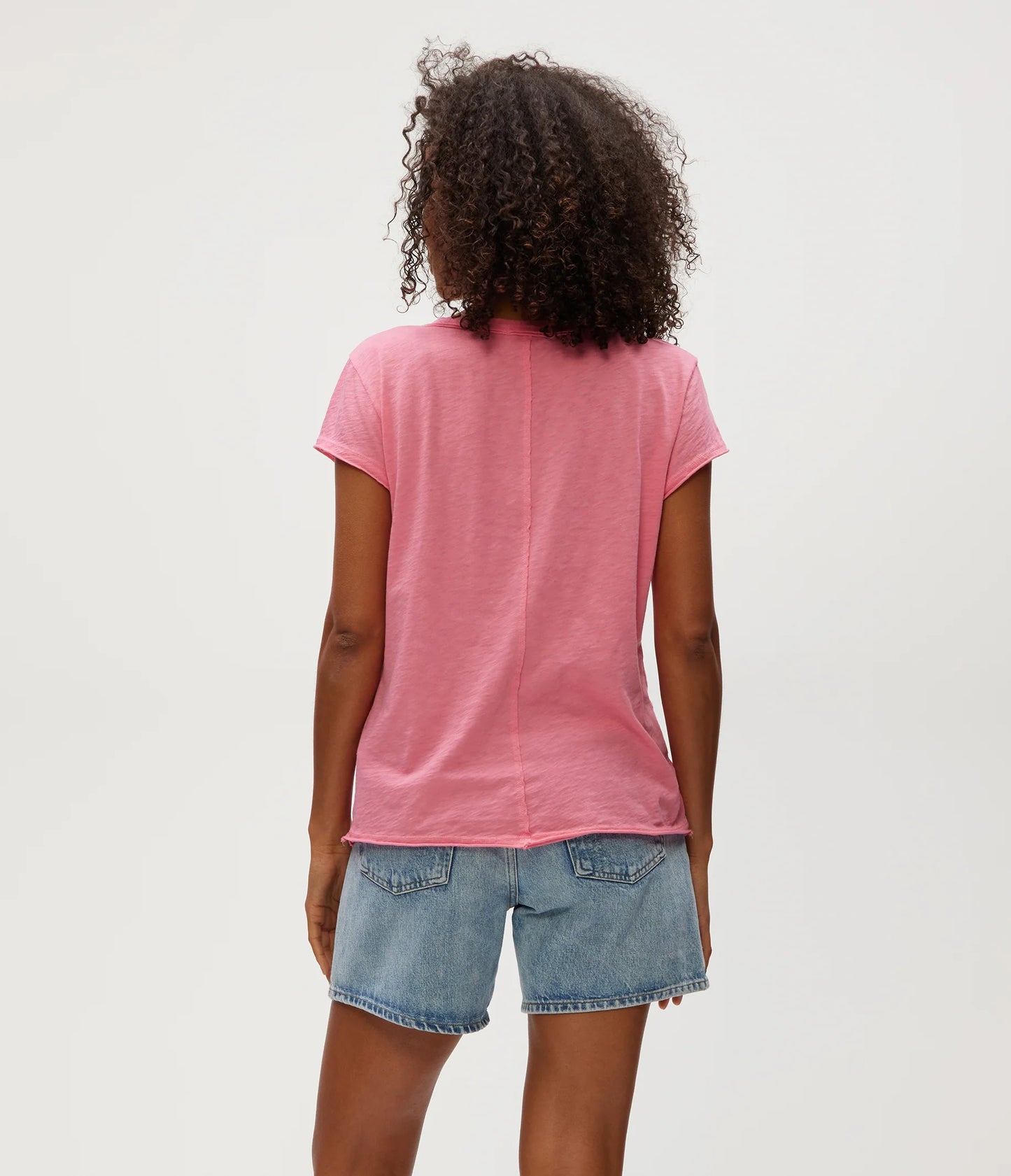 Michael Stars Baxter VNeck Raw Edge Tee