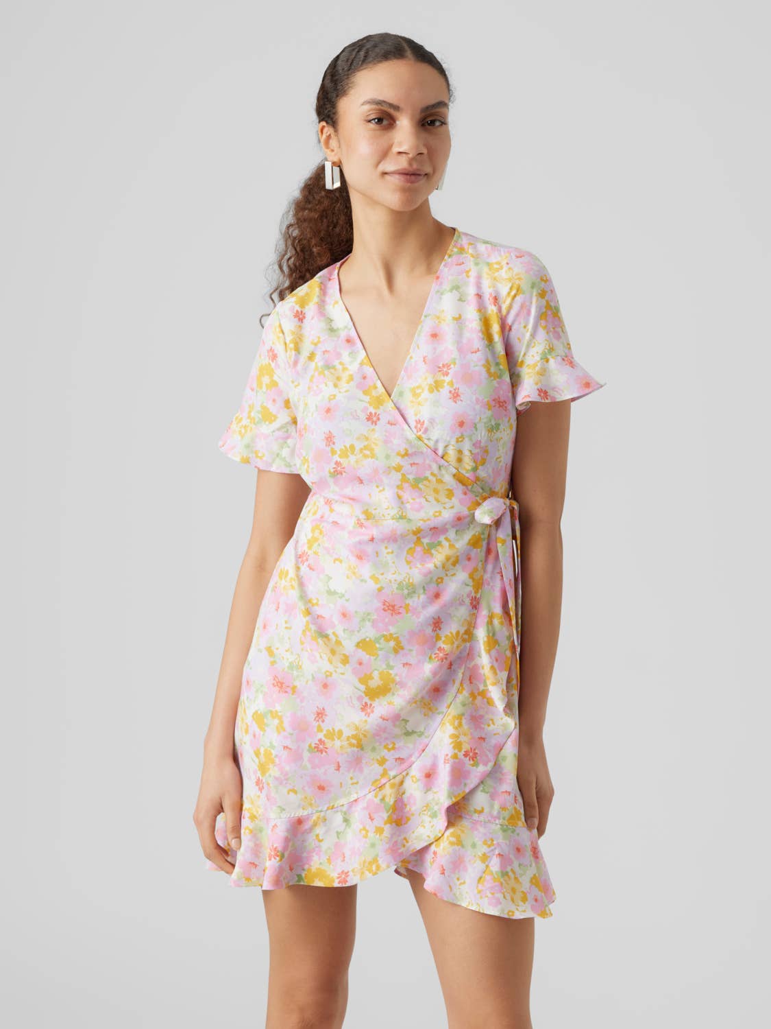 vero moda short dress Buy VERO MODA Brown Mini Lace Ruched Jersey Dress from Next USA