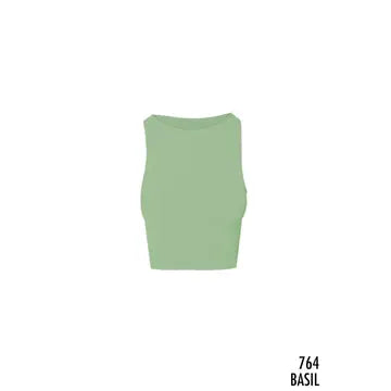 Solid Highneck Crop Top