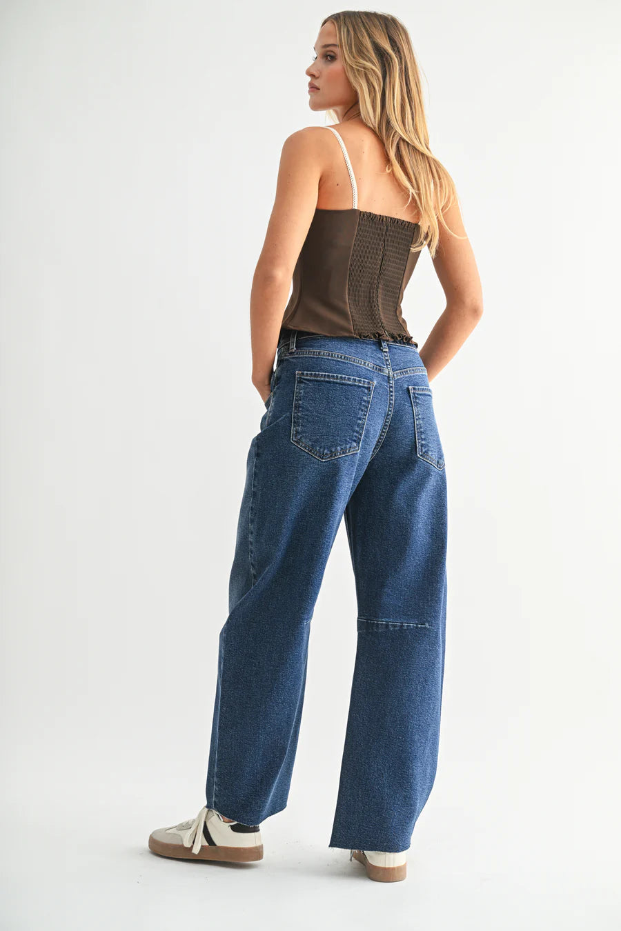 Just Black Denim Barrel Jean w/ Seams