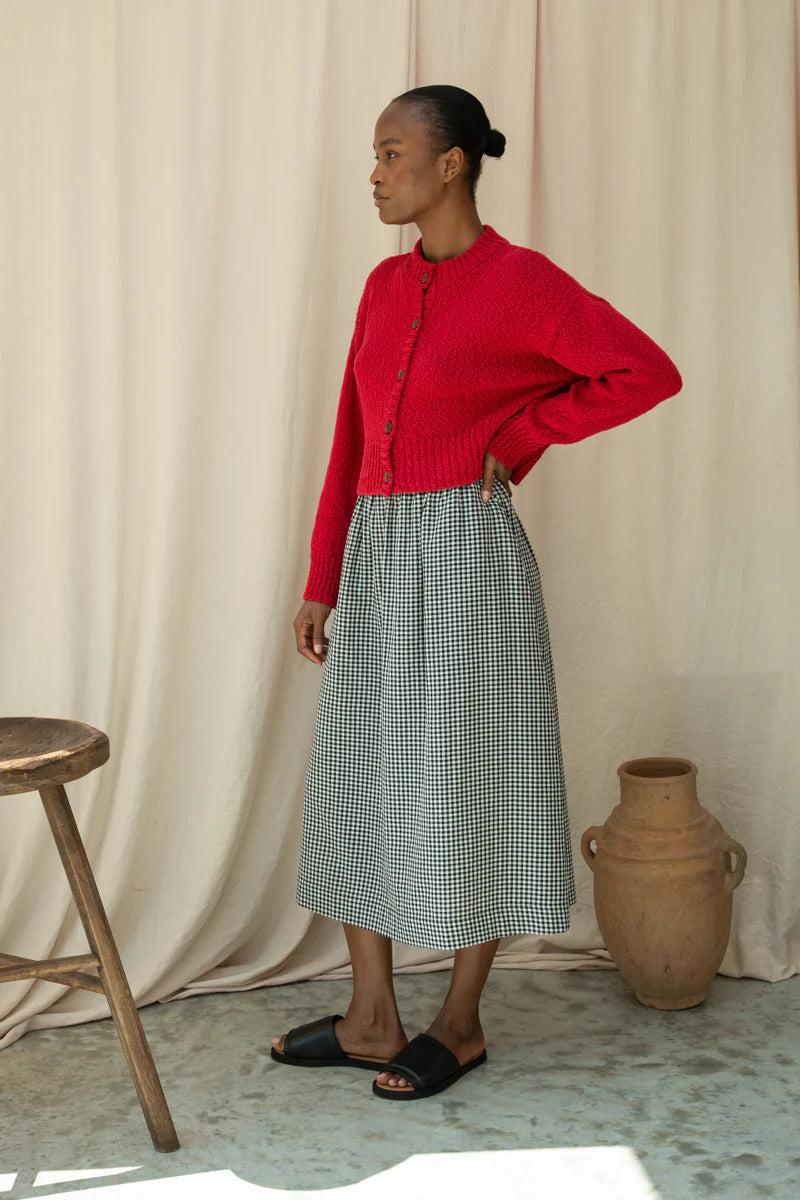 Beaumont Organics Goldie-Cay Cotton Gingham Skirt