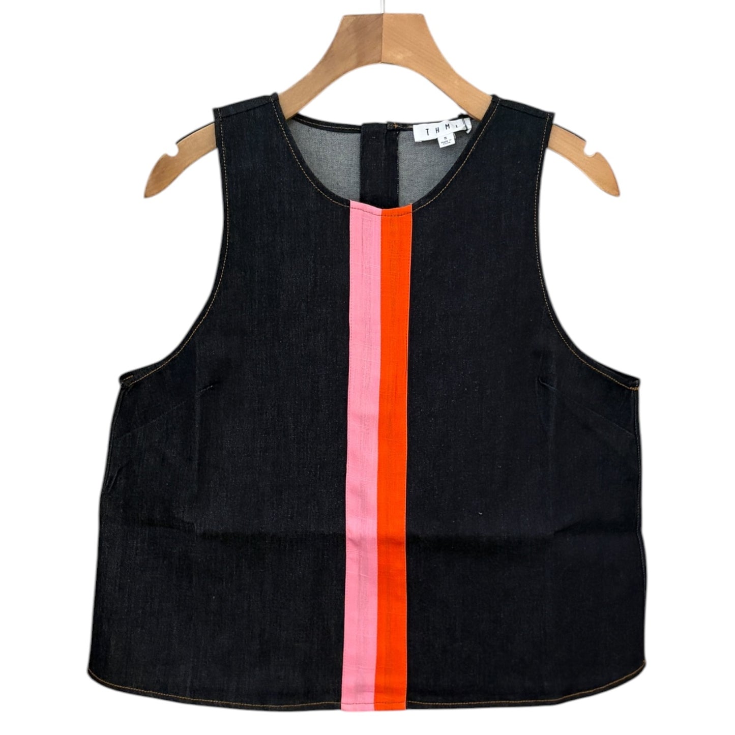 THML Gia Racerstripe Denim Top