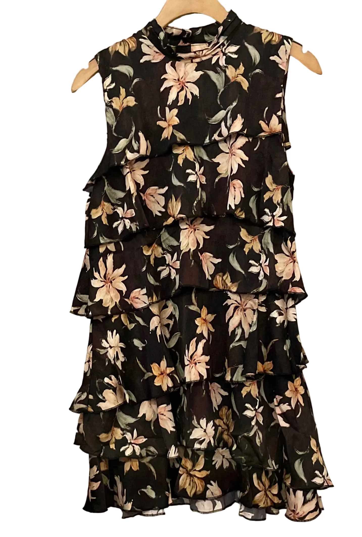 by Together Floral Mock Neck Tiered Dress