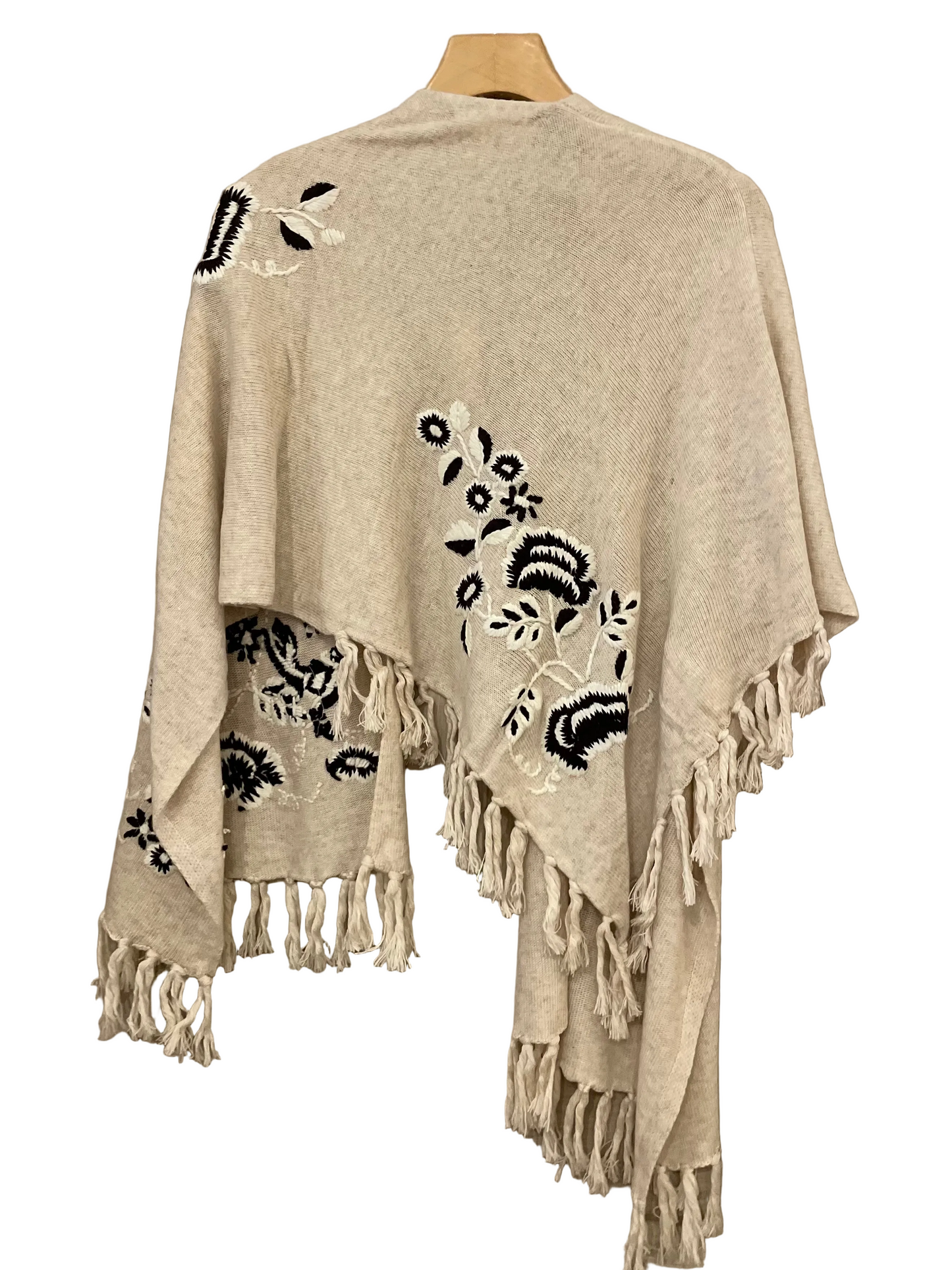 Lovestitch Embroidered Poncho Scarf