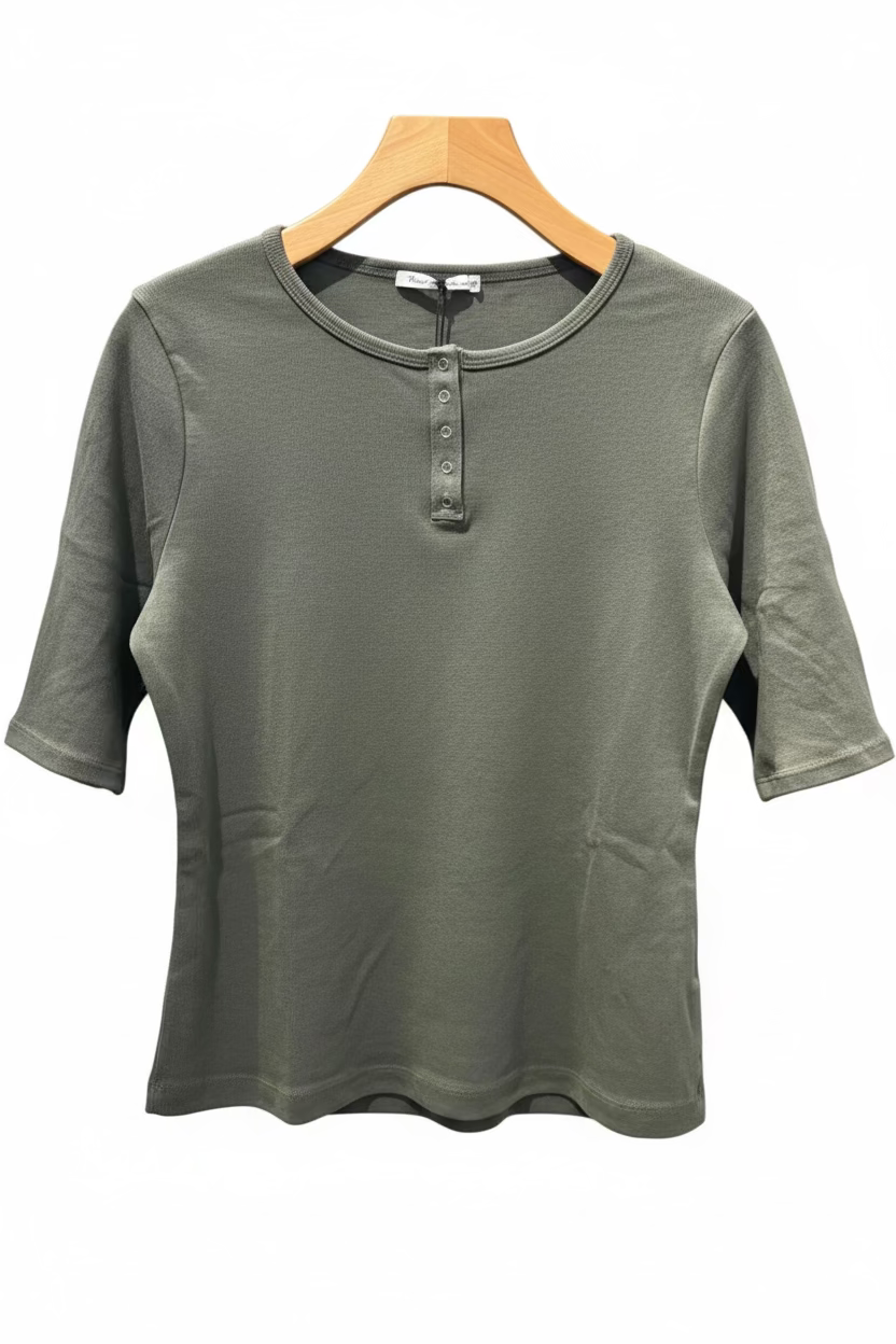 Michael Stars Andie Elbow Henley Top