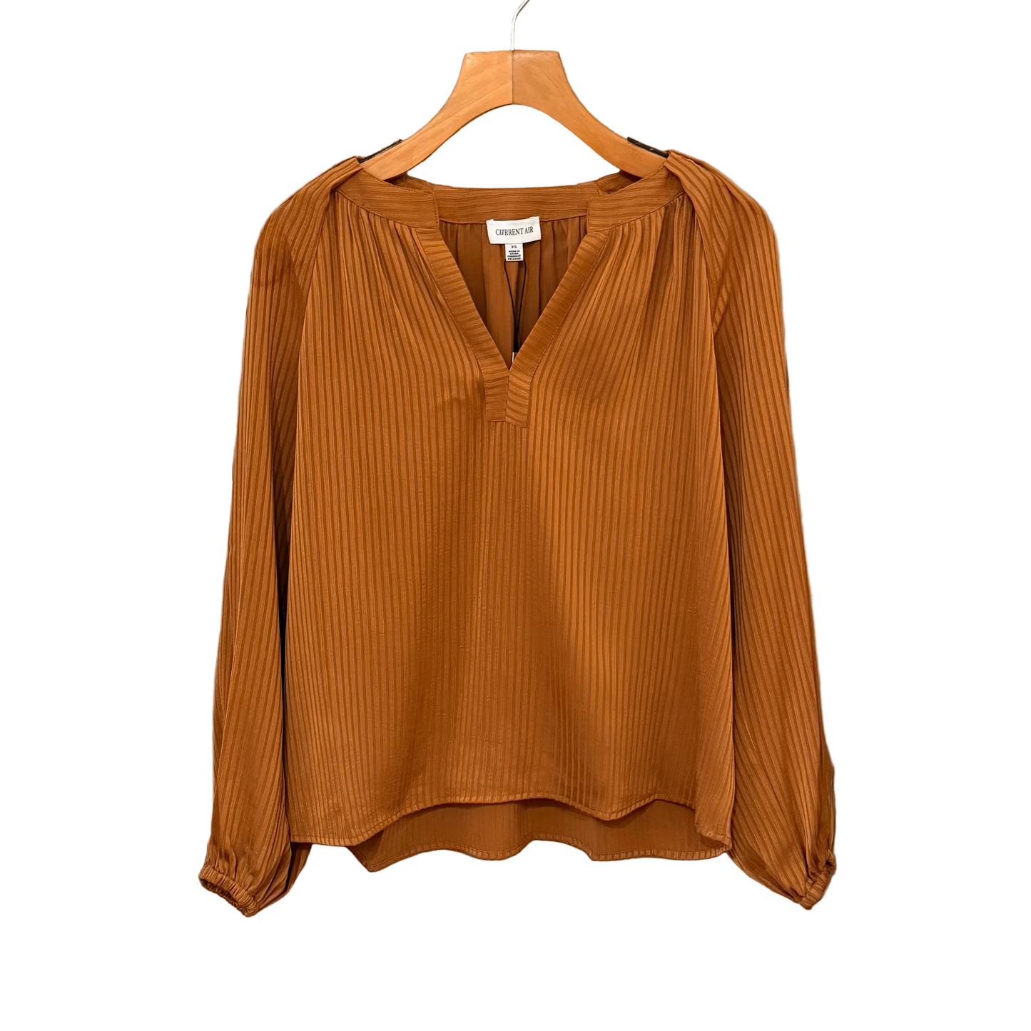 Current Split Neck Pleated Blouse