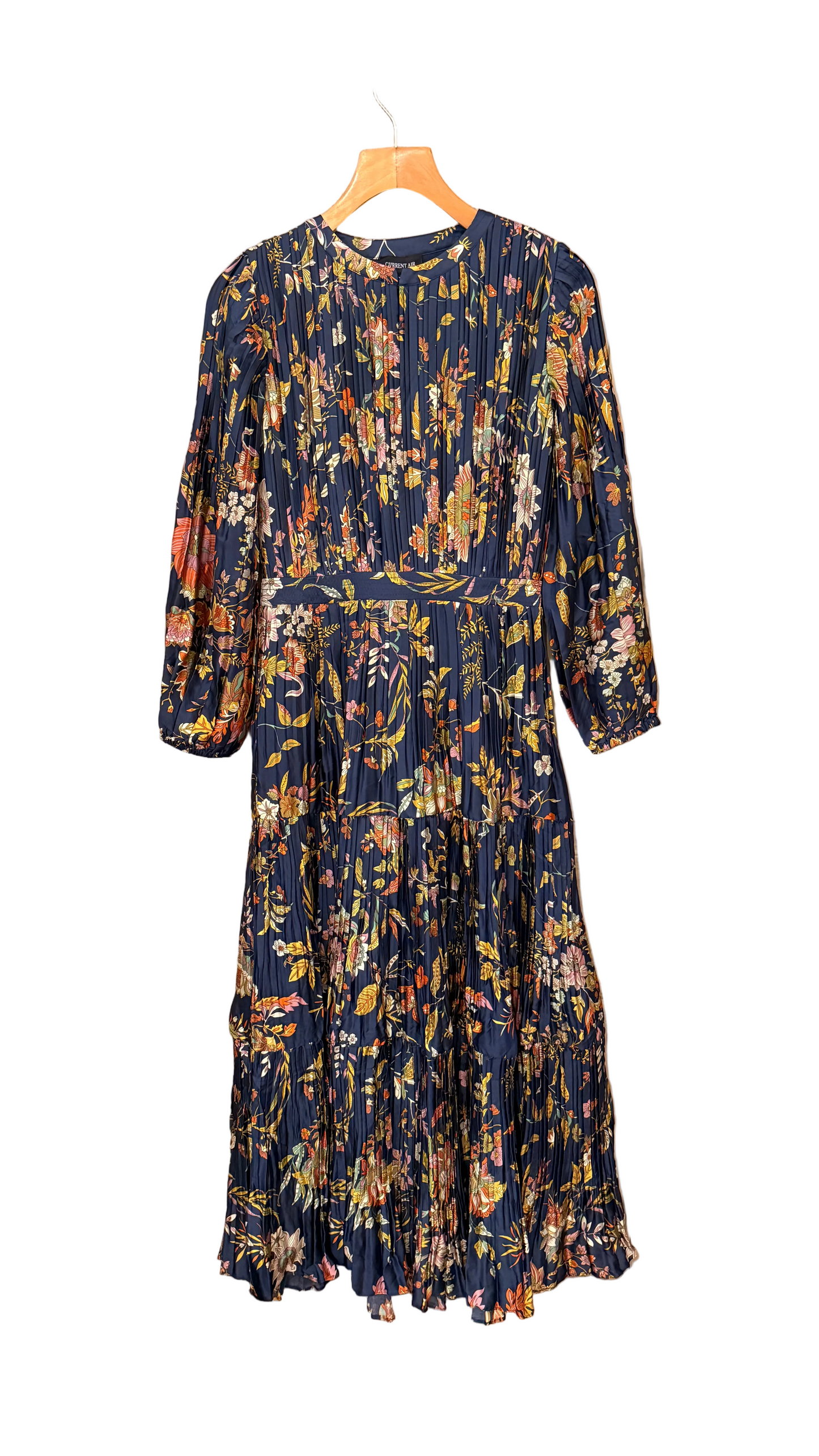 Current Floral Pleated Midi Dress