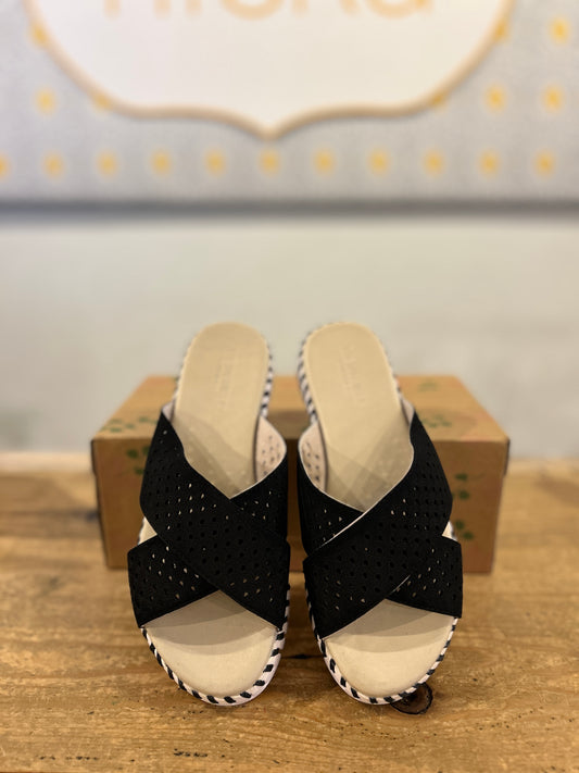 Ilse Jacobsen Cross Band Slide Sandals