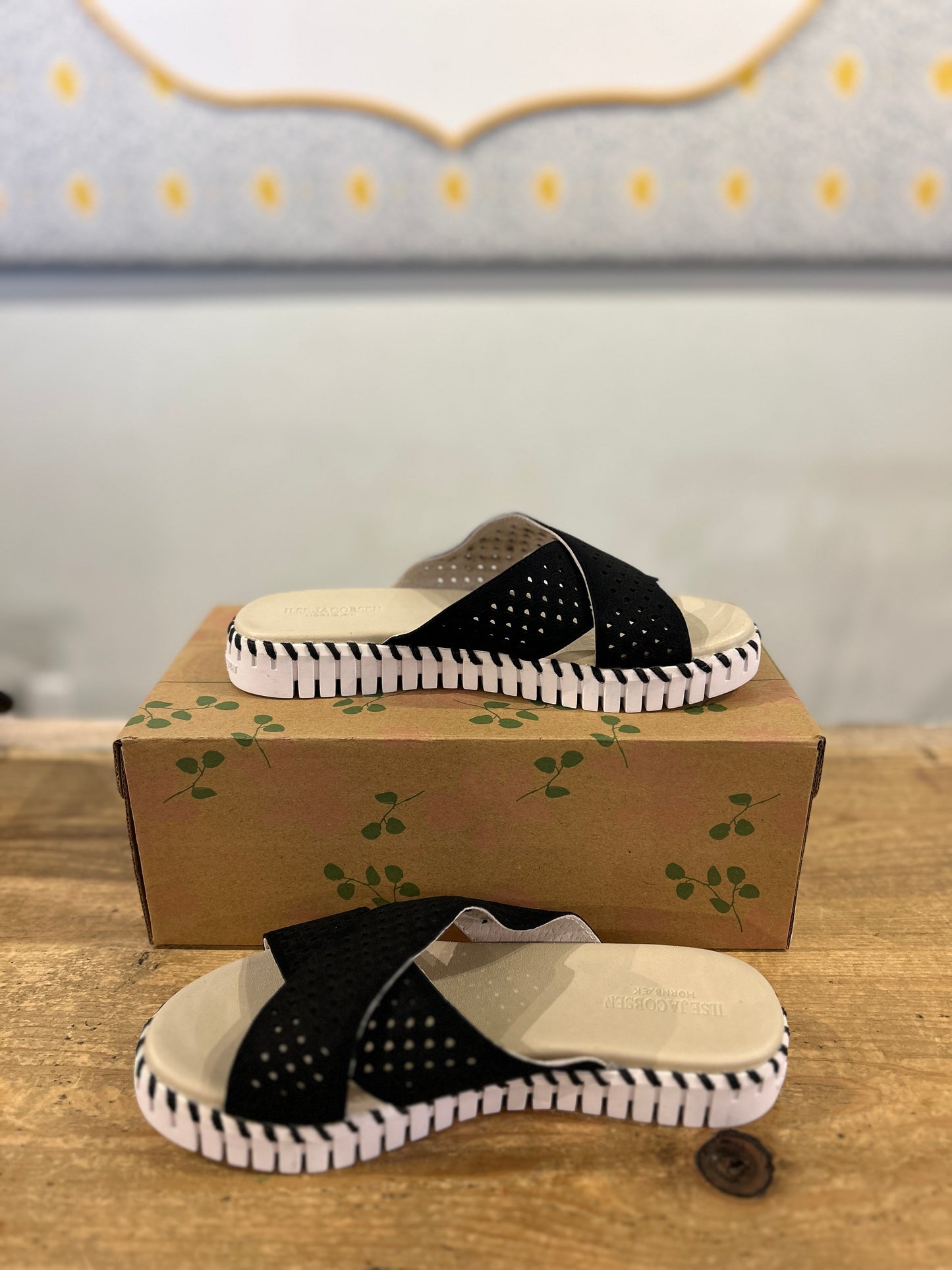 Ilse Jacobsen Cross Band Slide Sandals