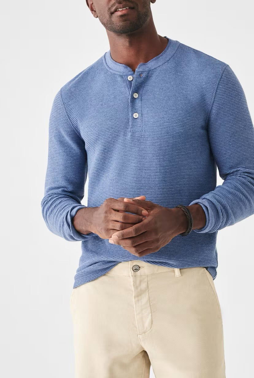 Faherty Mens surf waffle henley MKS2304