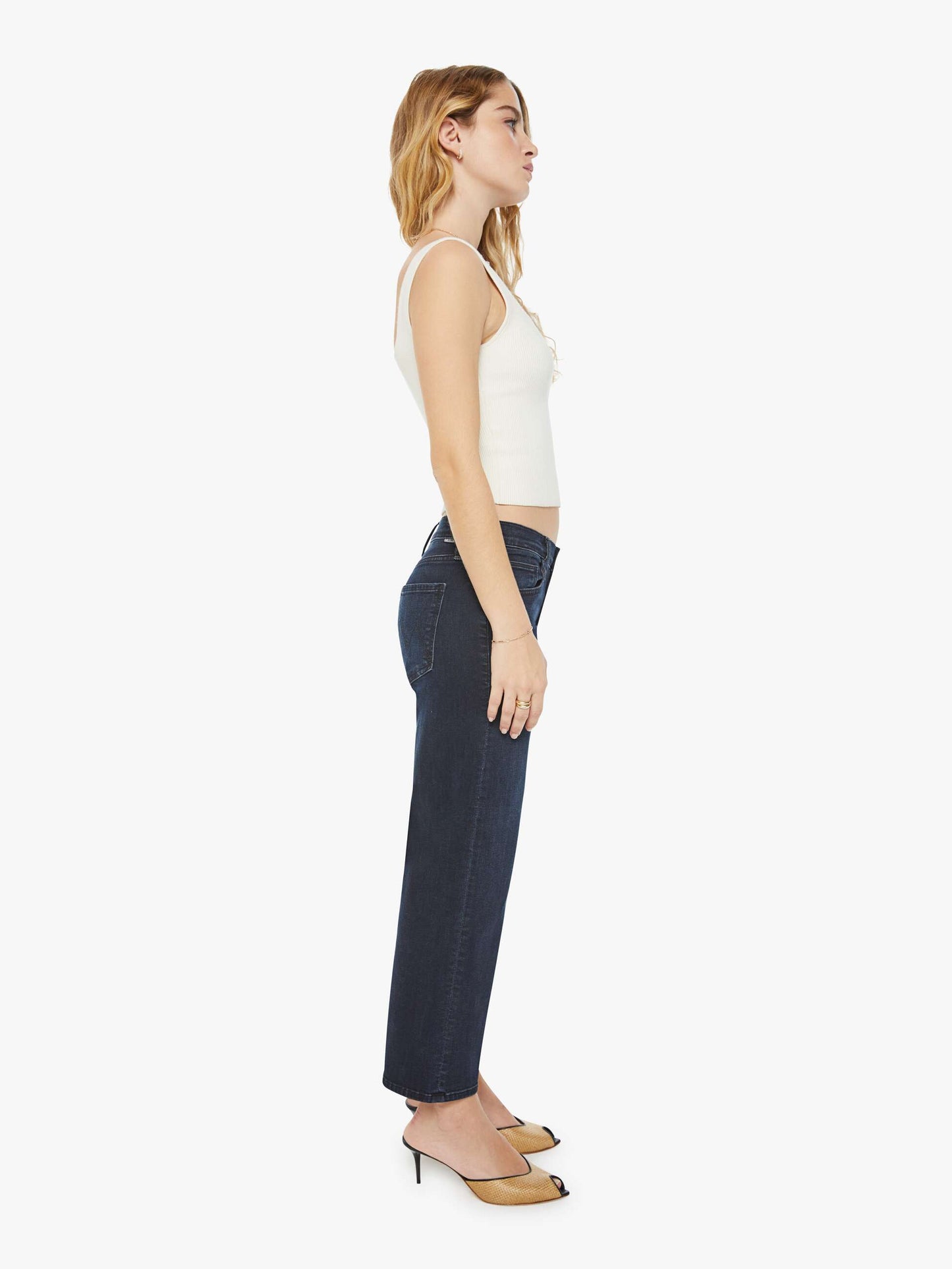 Mother Lil Mid Rise Rambler Zip Ankle Jean