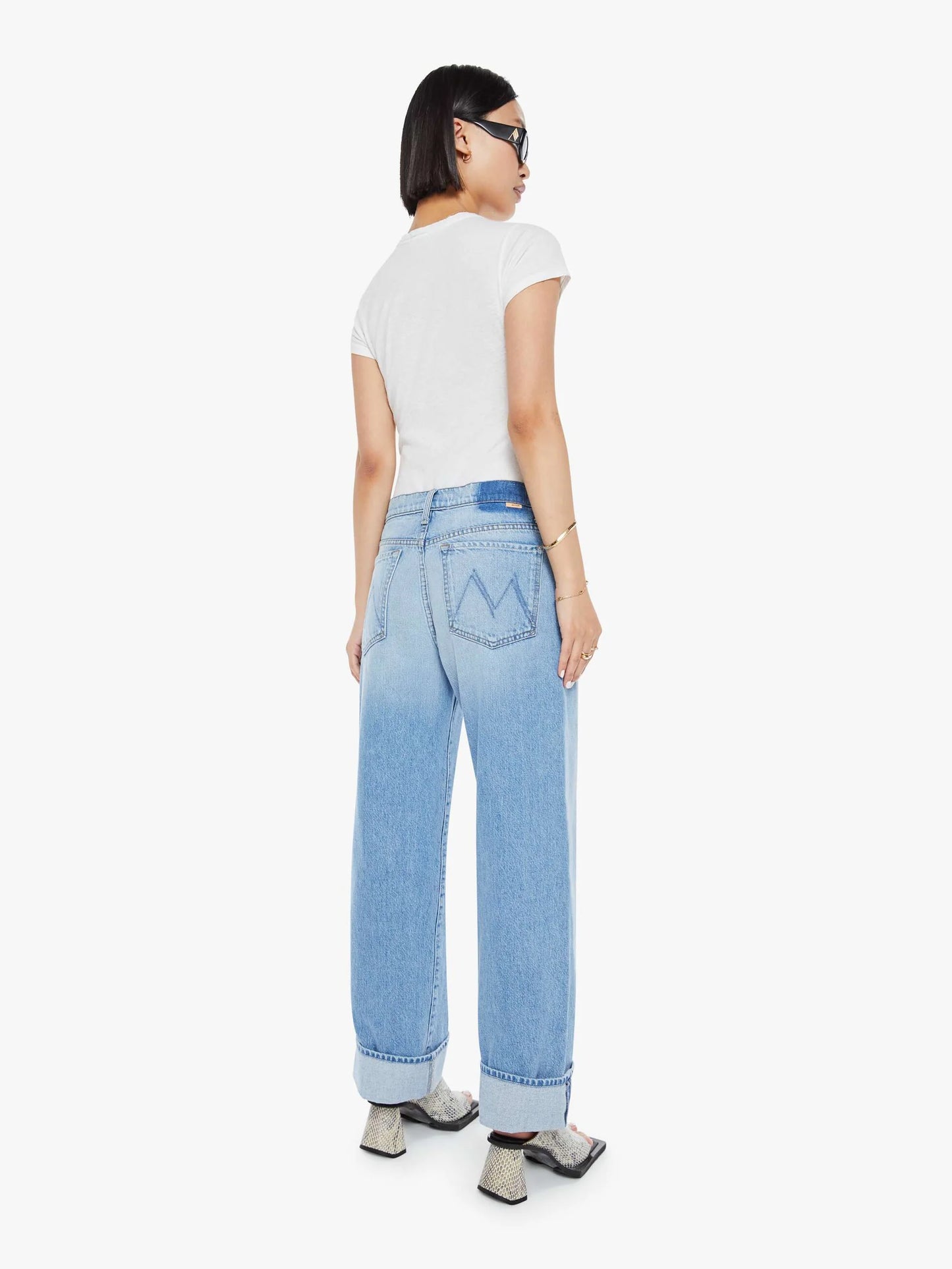 Mother Lil Dodger Button Hover Cuff Jean