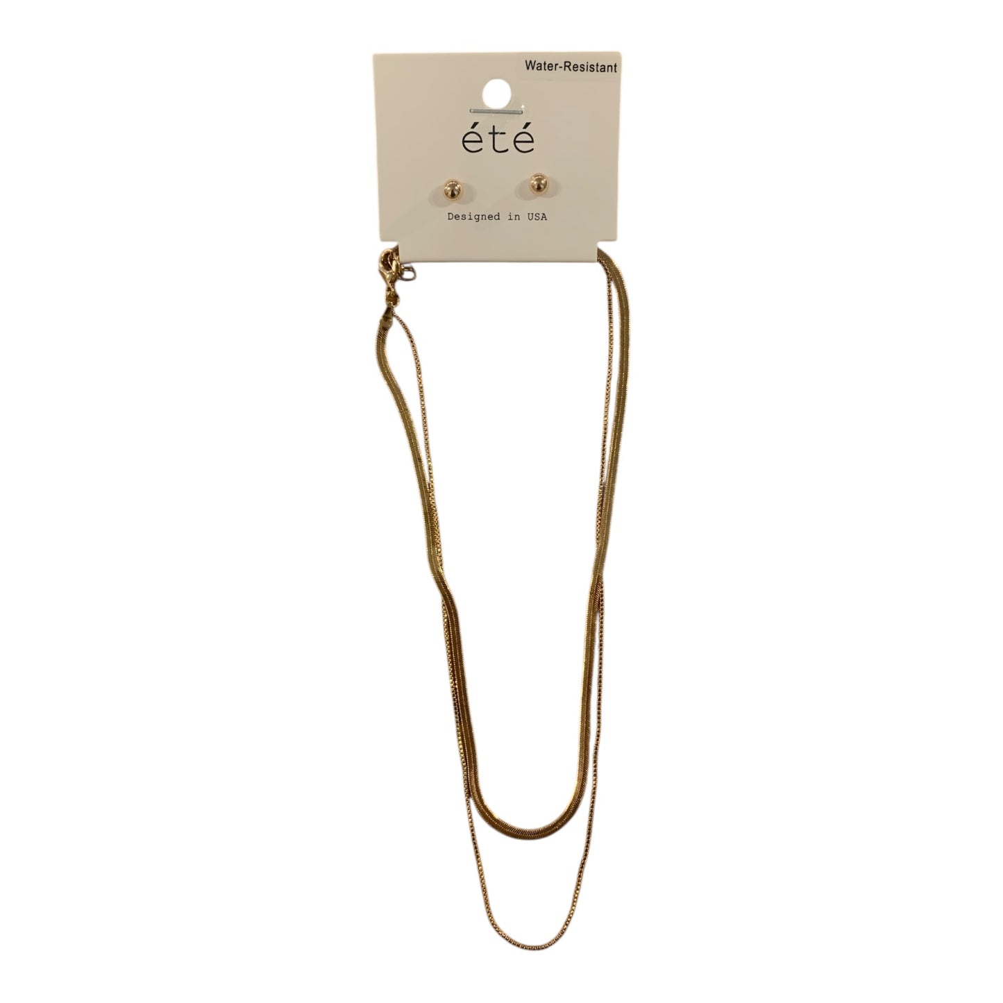 Ete Double Chain Flat Necklace