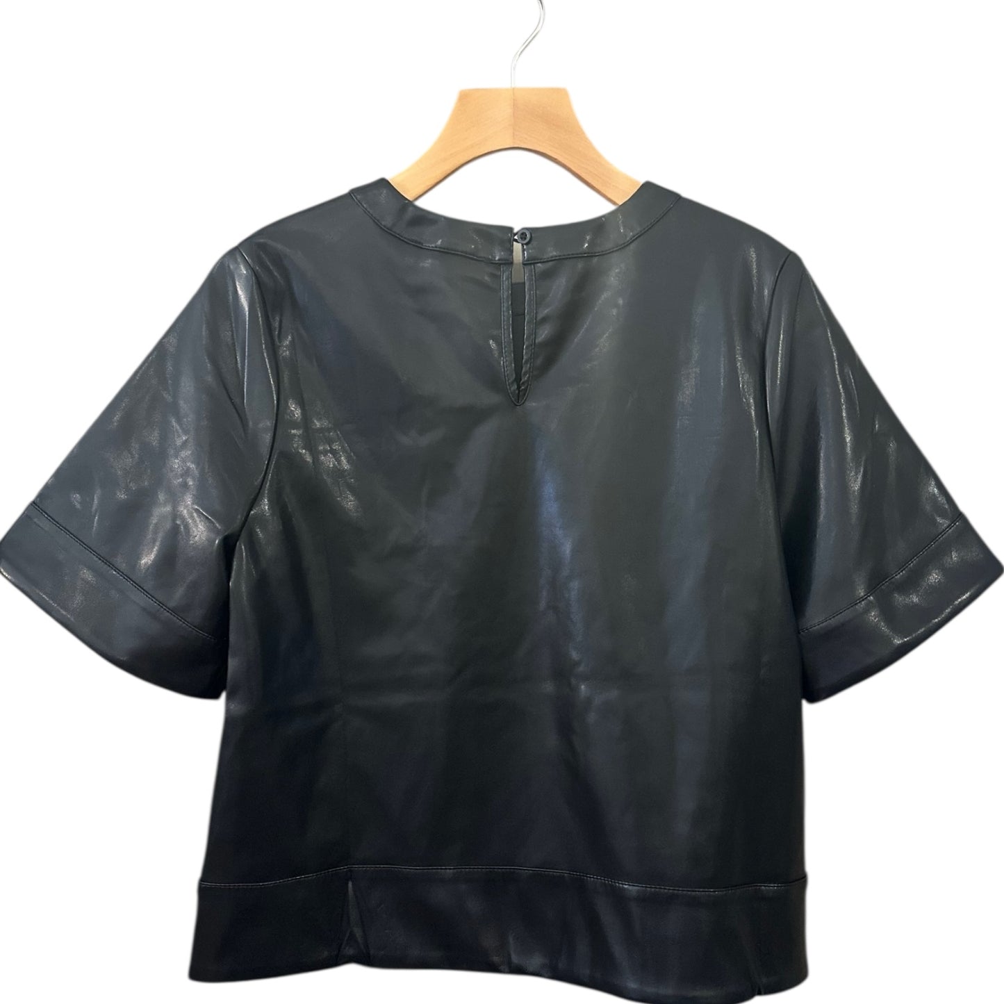 THML Short sleeve leather top