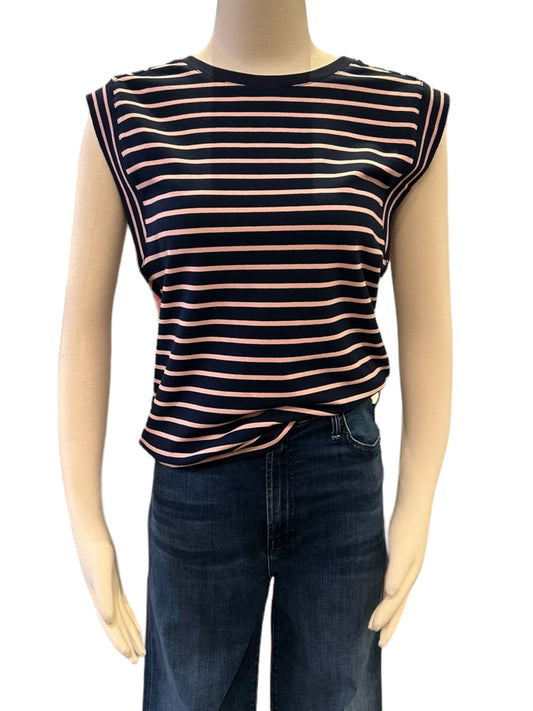 Skies Are Blue Striped Muscle Tee