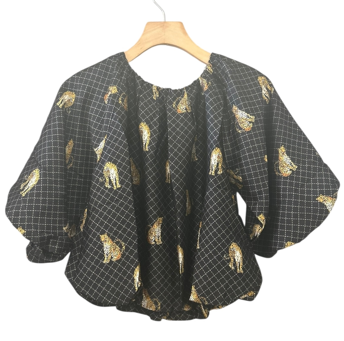 THML Leopard Print Bubble Top