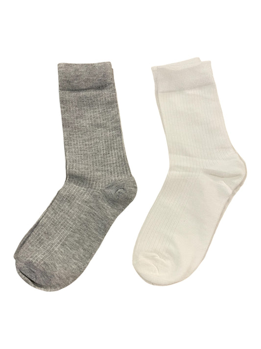 Solid Color Ribbed Simple Socks