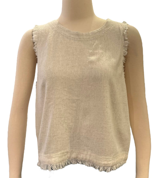 En Creme Sleeveless Shell ET57177TR