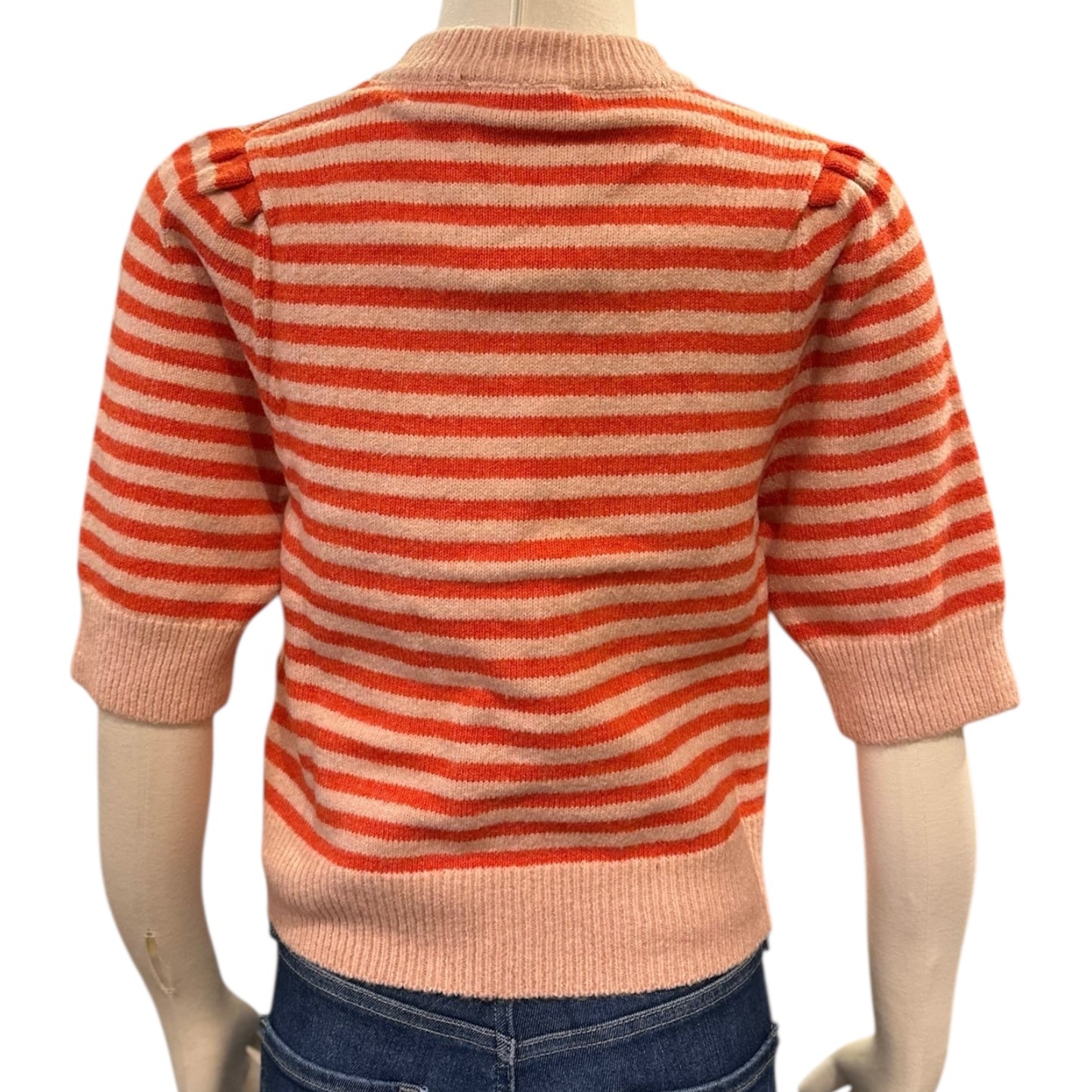 Star Striped Short Sleeve Sweater