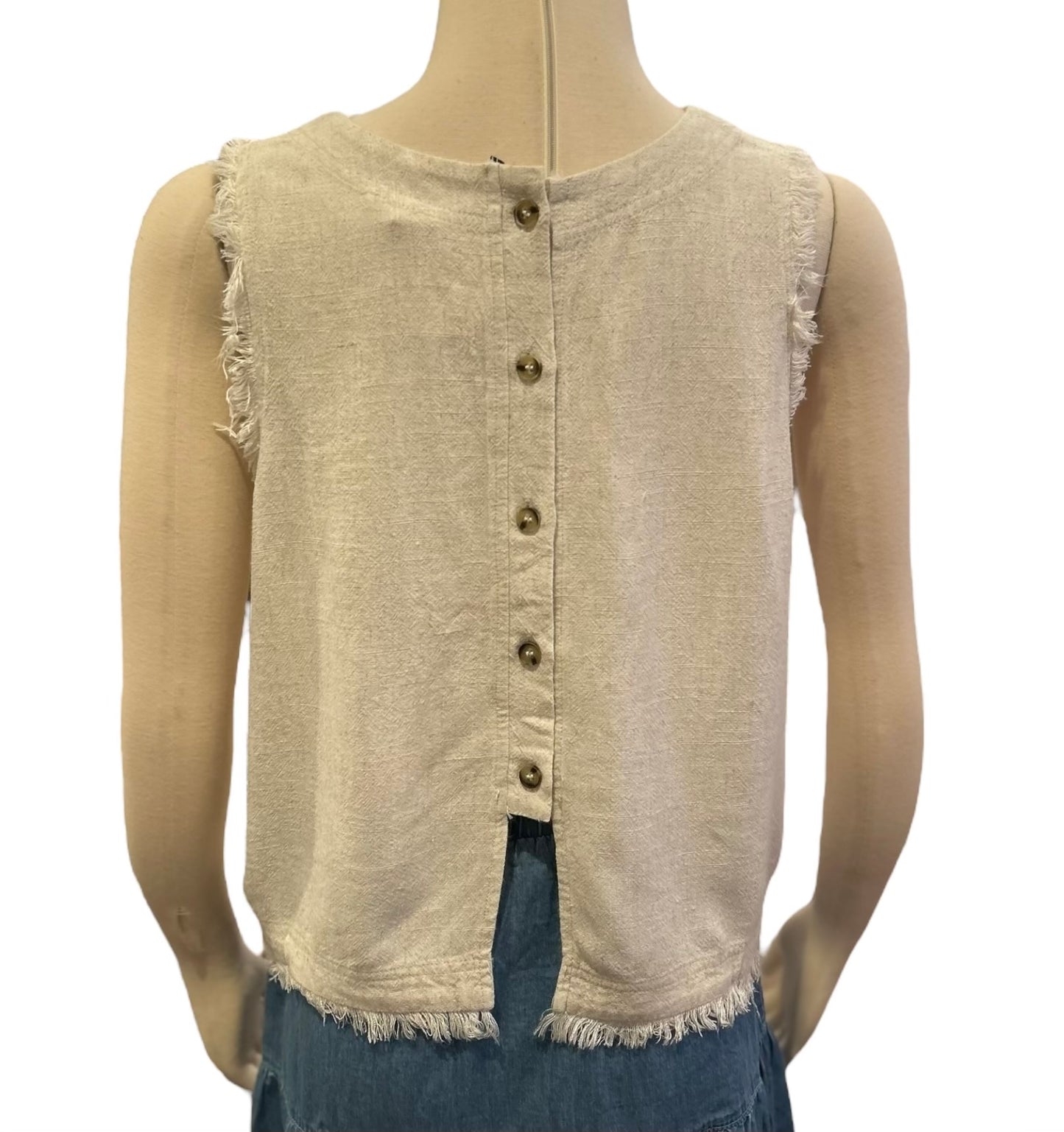 En Creme Sleeveless Shell ET57177TR