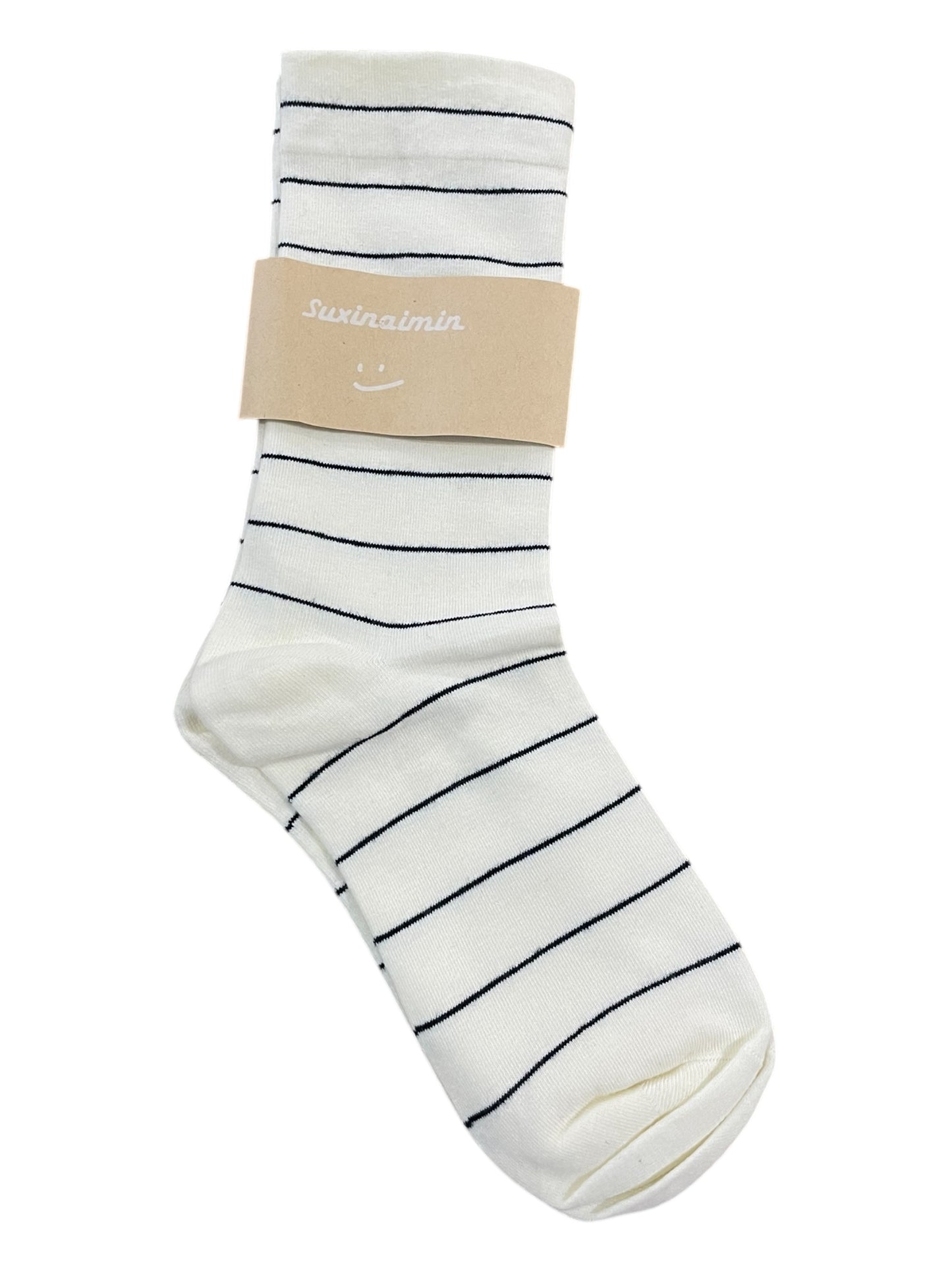 Simple Striped Soft Cotton Socks
