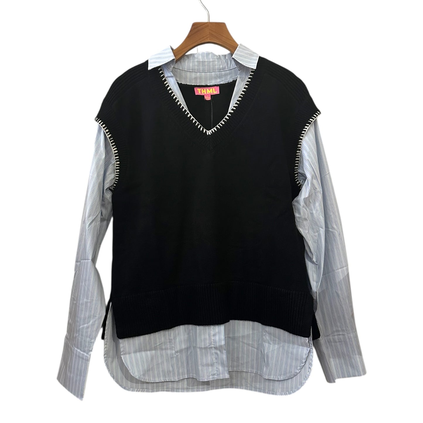 THML Mixed Media Knit Top