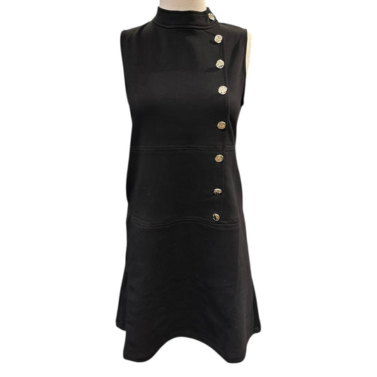 Sleeveless Brass Button Dress
