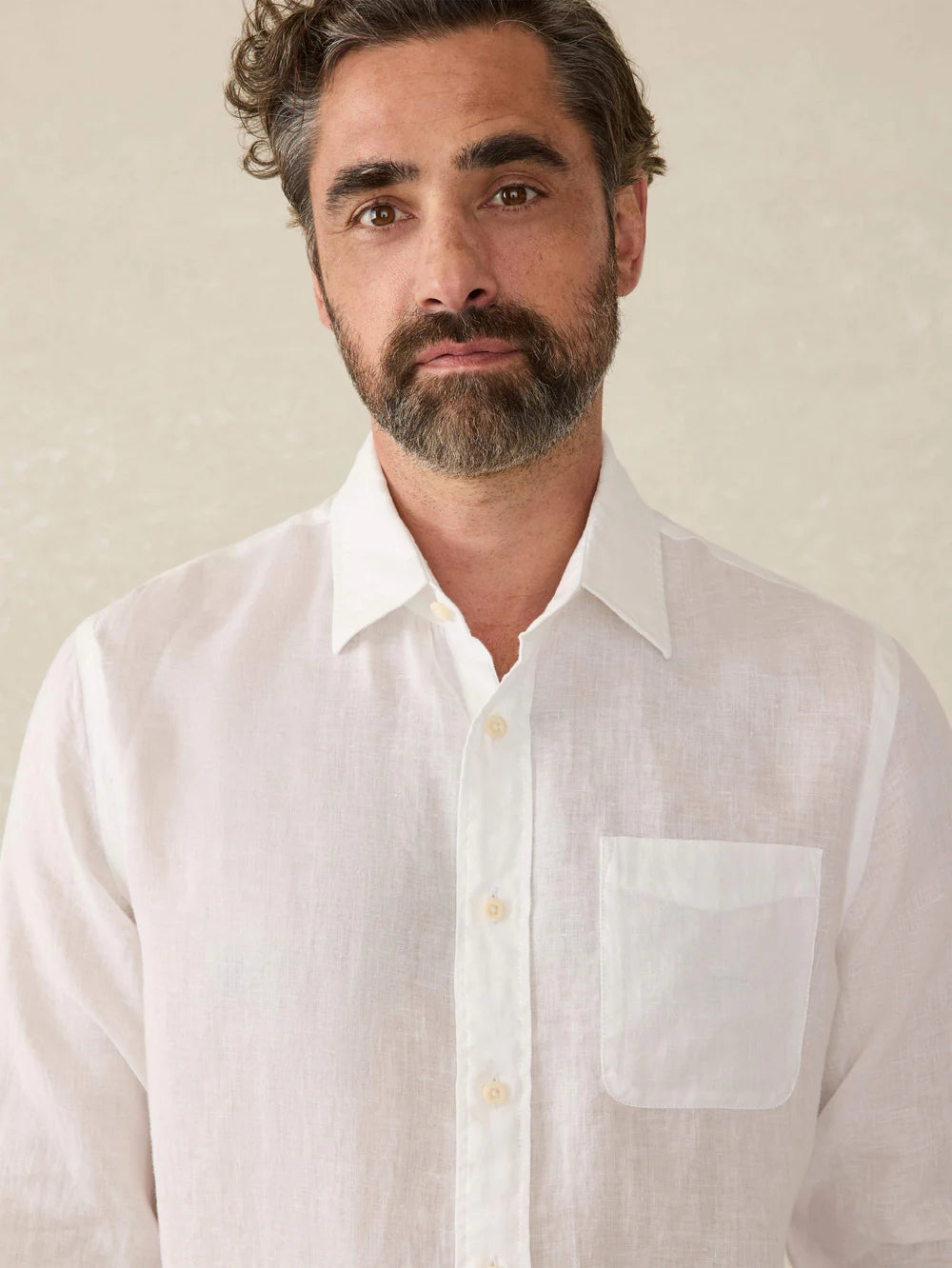 Faherty Mens Laguna Linen Shirt