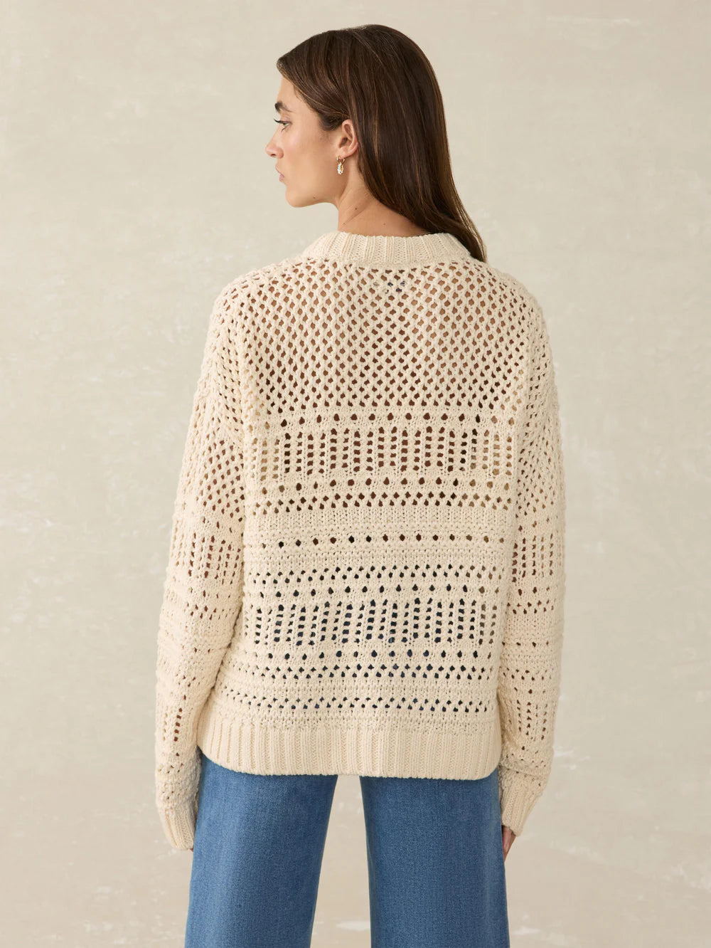 Faherty Whitecap Crochet Sweater