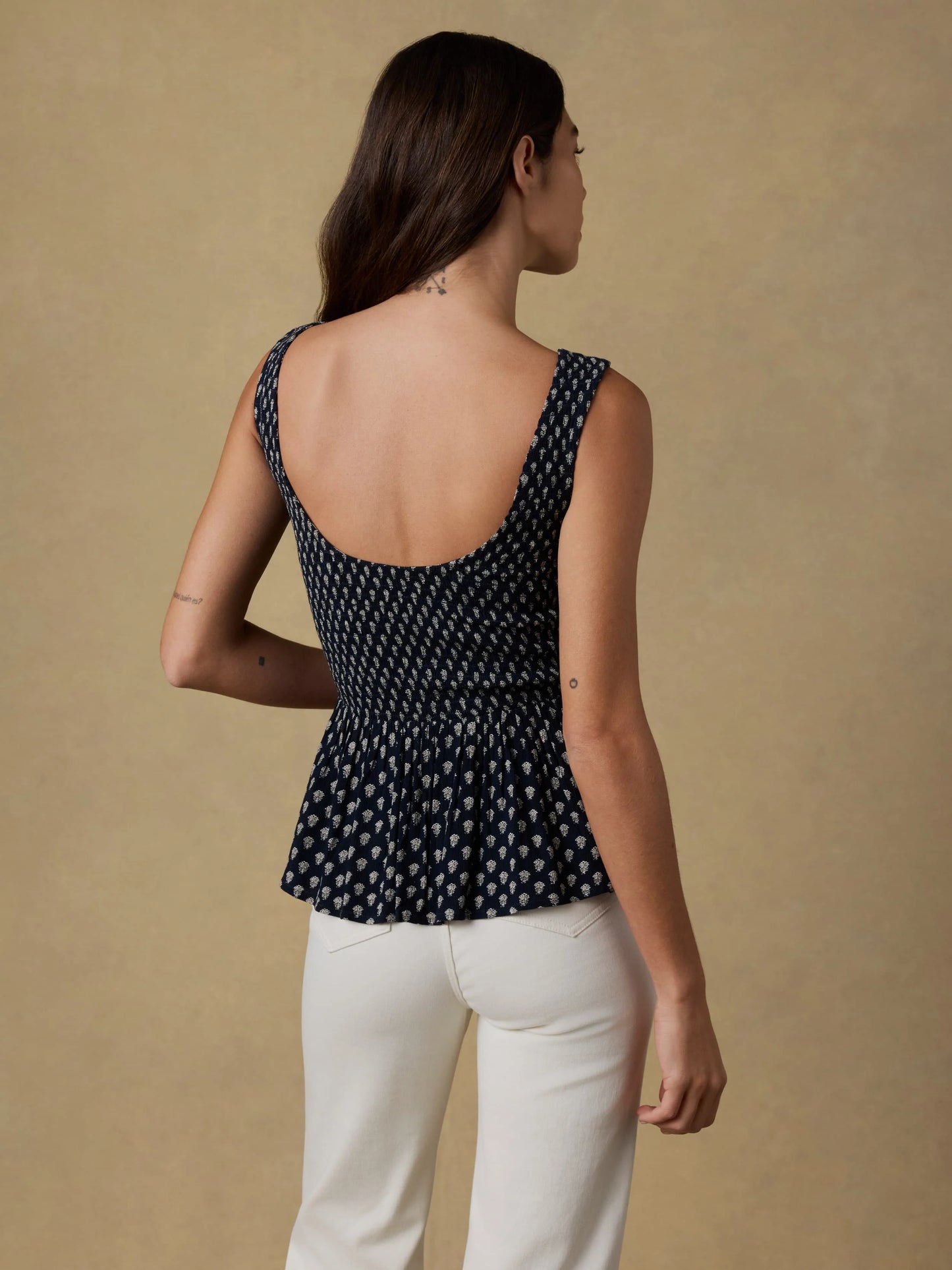 Faherty Sophia Smocked Top