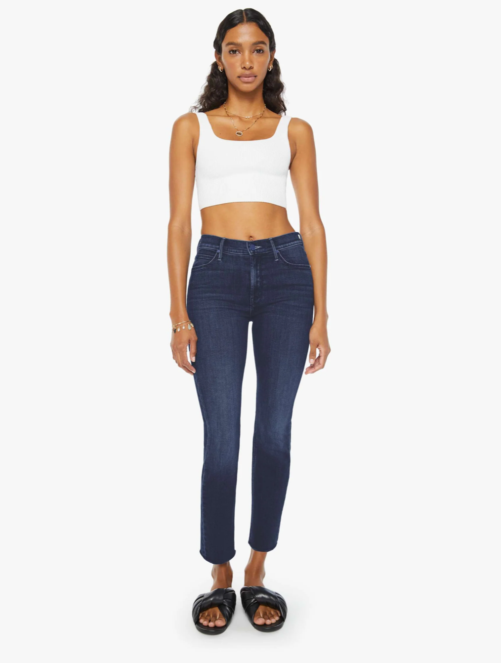 Mother The Mid Rise Dazzler Ankle Jean