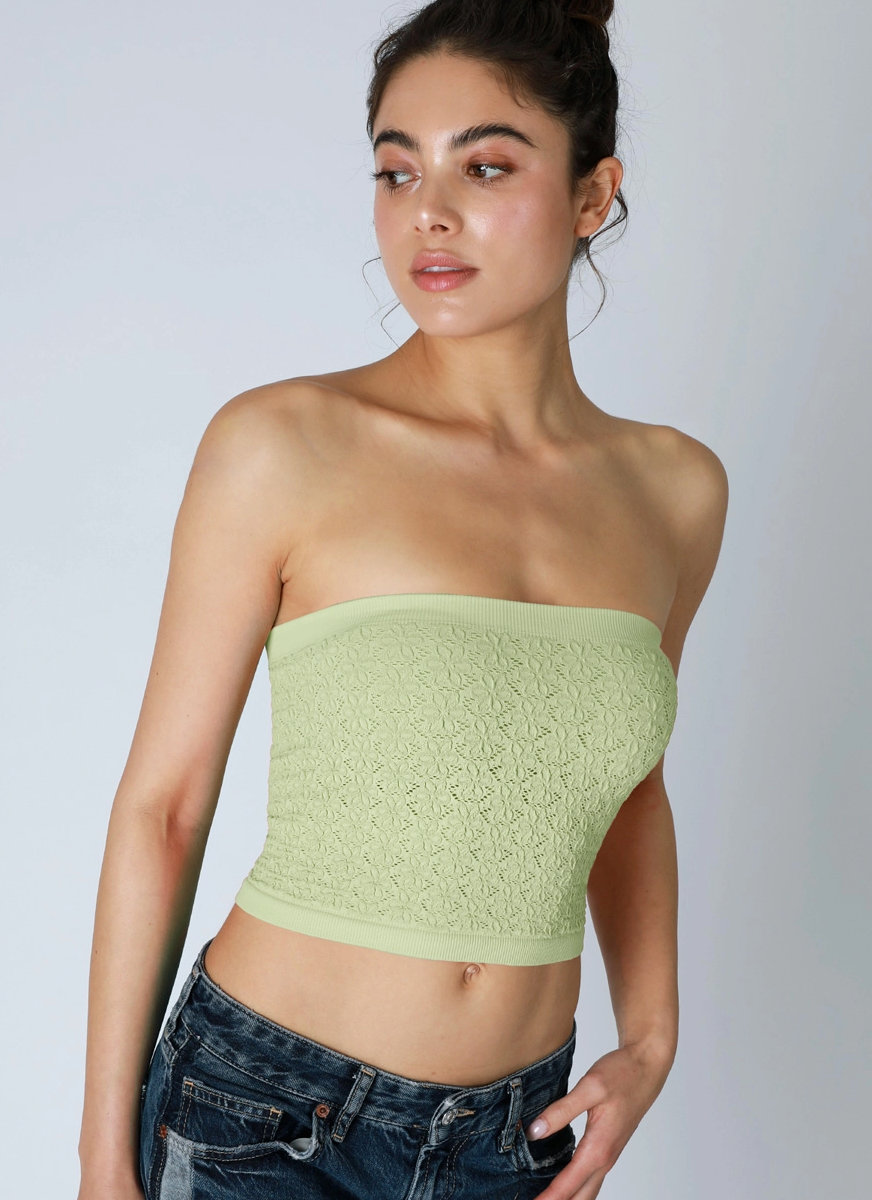 Nikibiki Floral Lace Tube Top