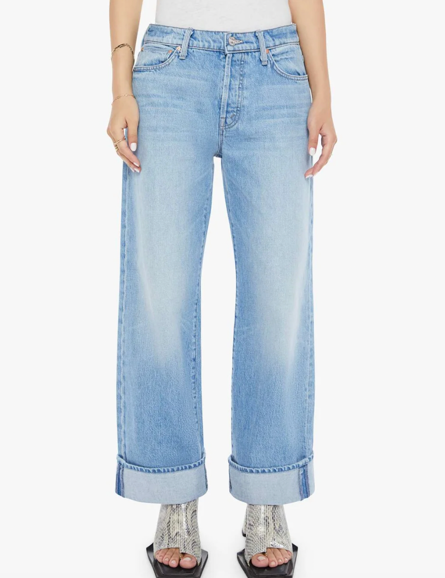 Mother Lil Dodger Button Hover Cuff Jean