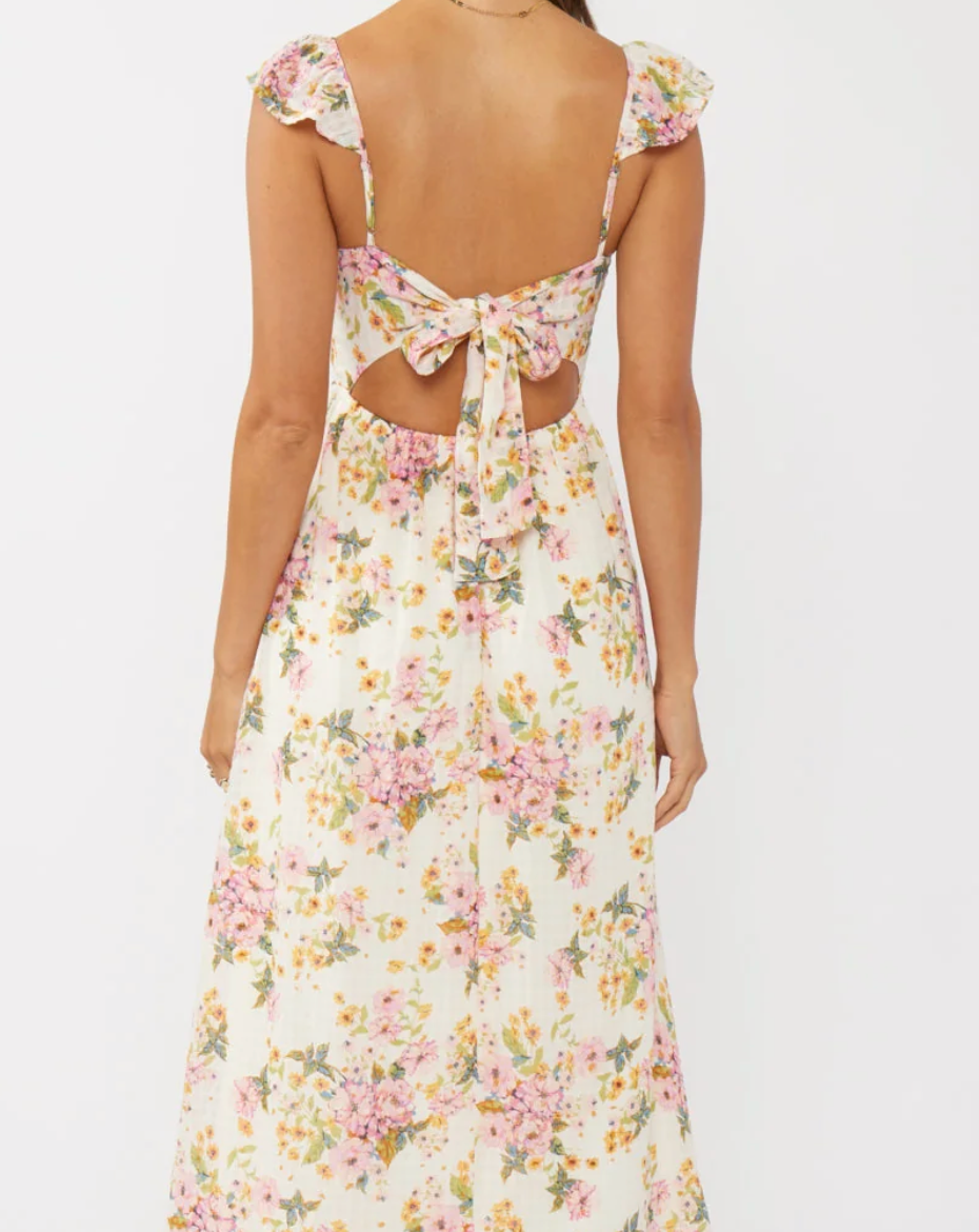 Lovestitch Floral Flutter sleeve dress